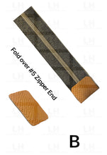 Load image into Gallery viewer, Fold Over Zipper End For #5 Tape Cutting Die $23.00 - $28.00/Each Wood Base B