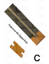 Load image into Gallery viewer, Fold Over Zipper End For #5 Tape Cutting Die $23.00 - $28.00/Each Wood Base C