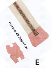 Load image into Gallery viewer, Fold Over Zipper End For #5 Tape Cutting Die $23.00 - $28.00/Each Wood Base E