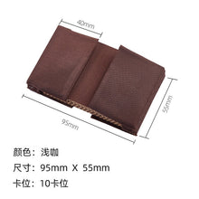 Load image into Gallery viewer, Accordion Card Slot For Wallet $2.50/Each Light Brown