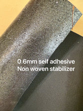 Load image into Gallery viewer, 0.6MM SELF ADHESIVE NON WOVEN INTERFACING/ REINFORCEMENT $8.00 /YD (18’’ * 36’’) BLACK