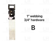 Load image into Gallery viewer, MAY PREORDER - CUTTING DIE FOR 1’’ WEBBING & 3/4’’ HARDWARE $28.00 - 35.00/EACH WOOD BASE/B - FOR 1’’ HARDWARE
