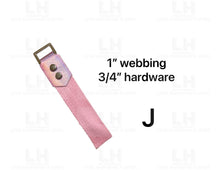 Load image into Gallery viewer, MAY PREORDER - CUTTING DIE FOR 1’’ WEBBING & 3/4’’ HARDWARE $28.00 - 35.00/EACH WOOD BASE/J - FOR 1’’ HARDWARE