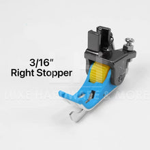Load image into Gallery viewer, OCTOBER PREORDER - NEW PRESSER FEET WITH ROLLER GUIDE/STOPPER $8.99/EACH 3/16’’ WITH RIGHT BLADE/STOPPER
