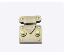 Load image into Gallery viewer, Rectangle Push Lock $3.50/ 1 Brush Antique Brass