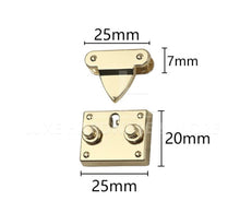 Load image into Gallery viewer, Rectangle Push Lock $3.50/ 1 Light Gold