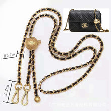 Load image into Gallery viewer, Adjustable Metal Chain Intertwined With Black Pu $15.00/Each Light Gold
