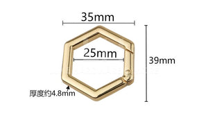 1 Hexagon Shape Spring Gate Ring In Variety Colors $12.00/10 Pieces