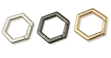 Load image into Gallery viewer, 1 Hexagon Shape Spring Gate Ring In Variety Colors $12.00/10 Pieces
