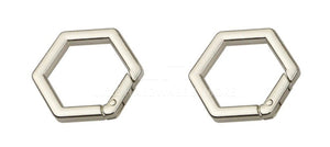 1 Hexagon Shape Spring Gate Ring In Variety Colors $12.00/10 Pieces Silver