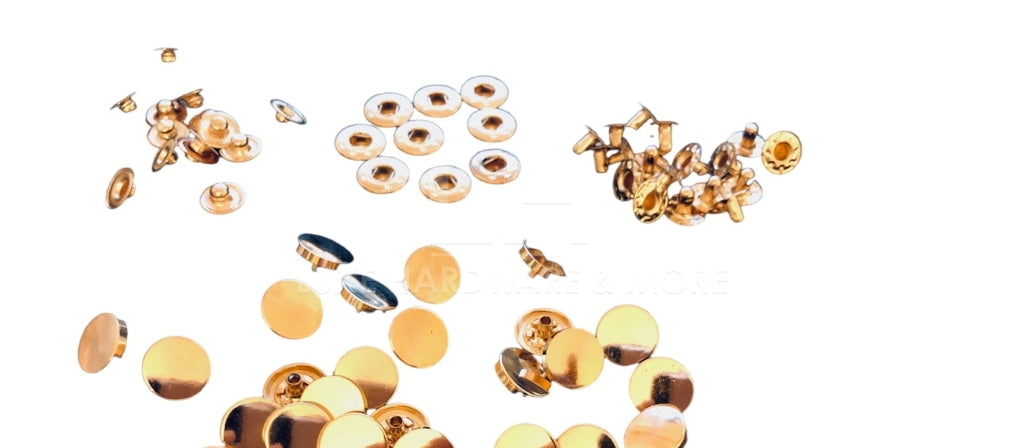 12Mm Flat Cap Fashion Snap (Cap Made From Zinc Alloy) $6.50/Pack Of 25 Sets Light Gold/Pack