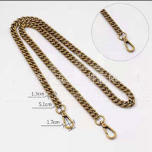 Load image into Gallery viewer, 13 Mm Wide High End Metal Chain $20.00 - $22.00/ 1 Antique Gold 110Cm Long
