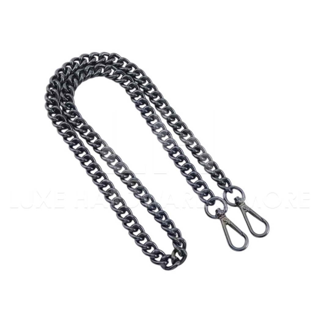 13 MM WIDE HIGH END METAL CHAIN $20.00 - $22.00/ 1 CHAIN GUNMETAL - 120CM LONG