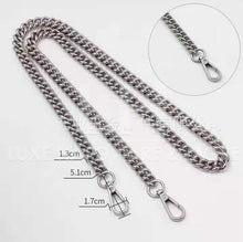 Load image into Gallery viewer, 13 Mm Wide High End Metal Chain $20.00 - $22.00/ 1 Silver 110Cm Long
