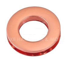 Load image into Gallery viewer, 15.7 Mm Inner Measurement Screw In Grommet $14.00/10 Set Rose Gold -
