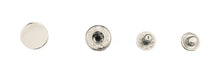 Load image into Gallery viewer, 15 Mm Flat Cap Fashion Snap Made From Zinc Alloy $7.00/Pack Of 25 Sets Silver
