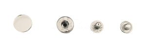 15 Mm Flat Cap Fashion Snap Made From Zinc Alloy $7.00/Pack Of 25 Sets Silver