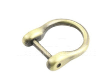 Load image into Gallery viewer, 15Mm Inner Measurement Horse D Ring $1.20/1 Piece Antique Brass

