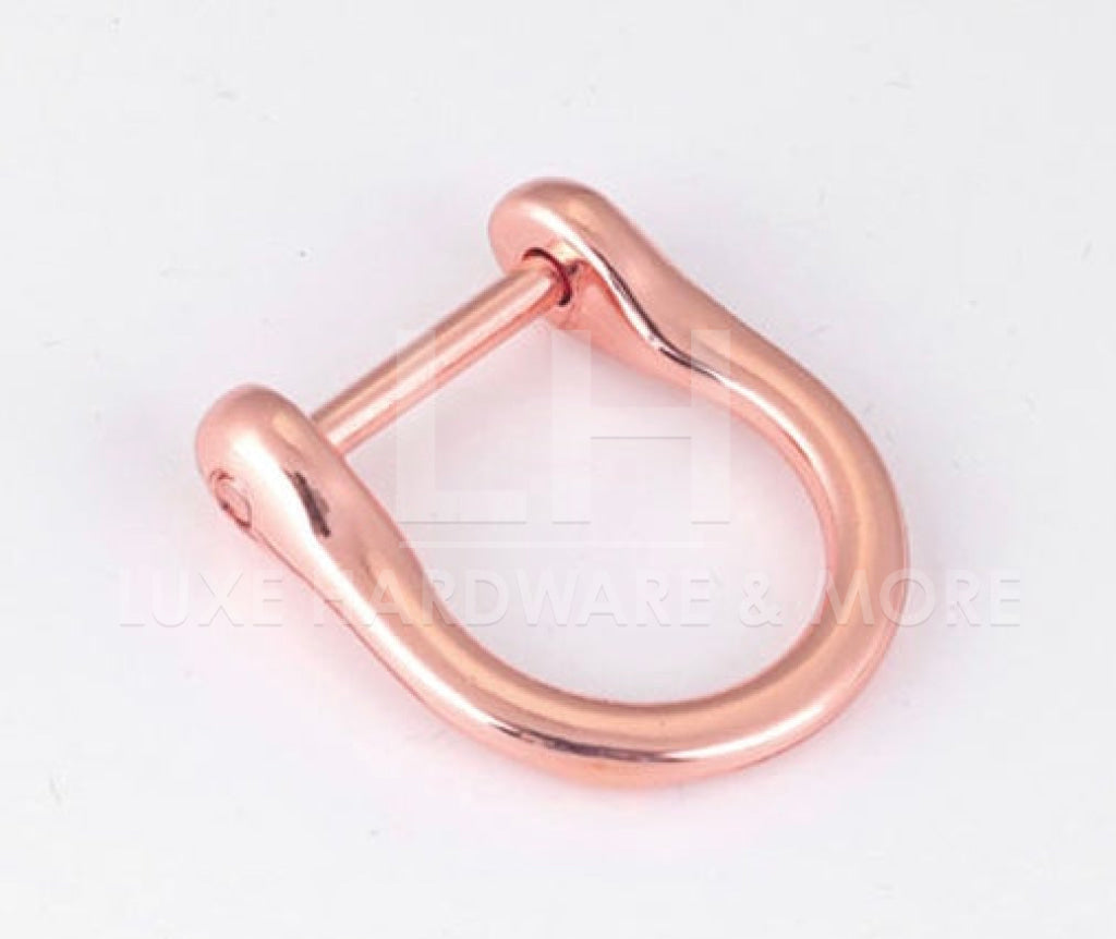 15Mm Inner Measurement Horse D Ring $1.20/1 Piece Rose Gold