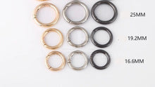 Load image into Gallery viewer, 16.6Mm/19.2Mm/25Mm Spring Gate Ring $5.00 - $7.00/ 10 Pieces
