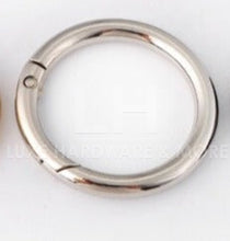 Load image into Gallery viewer, 16.6Mm/19.2Mm/25Mm Spring Gate Ring $5.00 - $7.00/ 10 Pieces 16.6 Mm Silver
