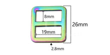 Load image into Gallery viewer, 19Mm Flat Finish Rainbow Slider $1.20/Each (Made From Zinc Alloy)
