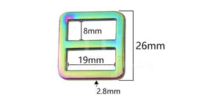 19Mm Flat Finish Rainbow Slider $1.20/Each (Made From Zinc Alloy)