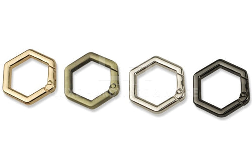 19Mm Hexagon Shape Spring Gate Ring In Variety Colors $11.00/10 Pieces