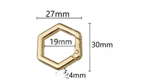 19Mm Hexagon Shape Spring Gate Ring In Variety Colors $11.00/10 Pieces