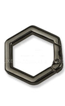 Load image into Gallery viewer, 19Mm Hexagon Shape Spring Gate Ring In Variety Colors $11.00/10 Pieces Gunmetal
