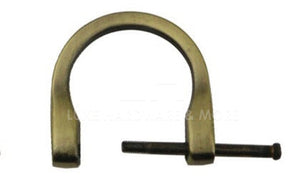 25Mm Inner Measurement Horse Shoe D Ring $1.80/Each Brush Antique Brass