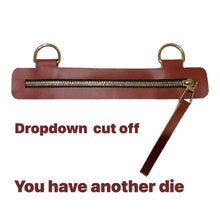 Load image into Gallery viewer, AUGUST PREORDER - 7" - 9" ZIPPER OVERLAY WITH 1 INCH STRAP COMBO CUTTING DIE FOR #5 ZIPPER TAPE $52.00 - $74.00/EACH
