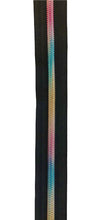 Load image into Gallery viewer, #5 Black Tape With Variety Teeth Colors $1.50-$1.90/yard
