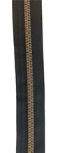 Load image into Gallery viewer, #5 Black Tape With Variety Teeth Colors $1.50-$1.90/yard
