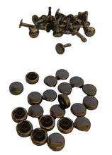 Load image into Gallery viewer, 8 Mm Flat Cap Rivet $5.99/Pack Of 100 Sets Gunmetal With 10Mm Long Post
