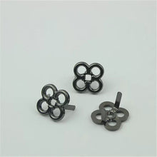 Load image into Gallery viewer, JANUARY PREORDER - NEW DECORATIVE FLOWER LOGO $3.50 / 5 PIECES GUNMETAL
