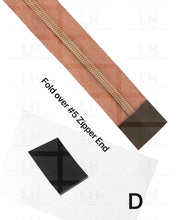 Load image into Gallery viewer, Fold Over Zipper End For #5 Tape Cutting Die $23.00 - $28.00/Each Acrylic Base B

