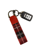 Load image into Gallery viewer, 38 Mm (1.5 Inch) Webbing $9.50 - $10.50 /5 Yards Red/White/Black Plaid $10.50/5 About 1.8 Thick
