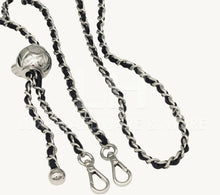 Load image into Gallery viewer, Adjustable Metal Chain Intertwined With Black Pu $15.00/Each Silver
