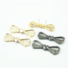 Load image into Gallery viewer, Bow Tie With Heart Decorative Logo 6.50/5 Pieces
