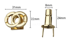 Load image into Gallery viewer, Double Circle Turn Lock $3.50/Each Light Gold
