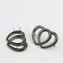 Load image into Gallery viewer, Double Heart Decorative Logo 6.50/5 Pieces Gunmetal
