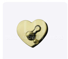 Load image into Gallery viewer, Heart Turn Lock $4.00/1 Brush Antique Brass
