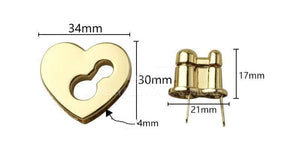 Heart Turn Lock $4.00/1 Light Gold
