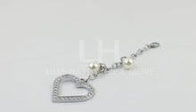 Load image into Gallery viewer, Heart With Imitation Diamond &amp; Pearls $8.00/2 Pieces Silver

