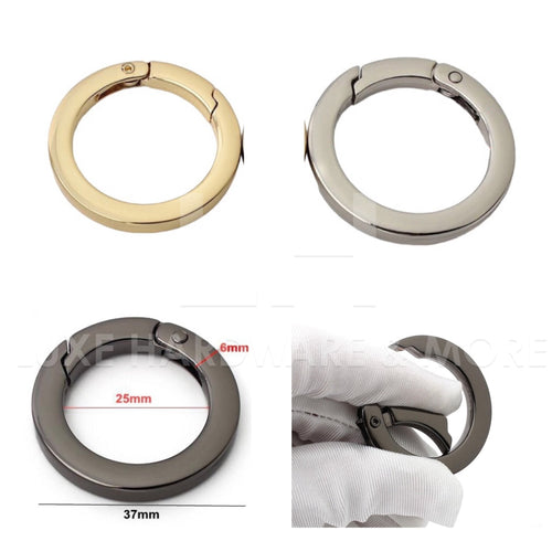 High End 25Mm Flat Finish Spring Gate Ring $4.00/ 2 Pieces