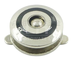 High End Magnetic / Twist On Snap $11.00/4 Sets Two Tone - 17 Mm Domed Shape Silver & Black