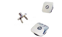 Load image into Gallery viewer, High End Square Magnetic / Twist On Snap $4.00/1 Set Silver
