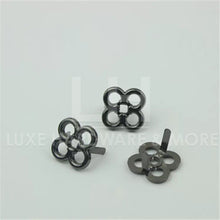 Load image into Gallery viewer, JANUARY PREORDER - NEW DECORATIVE FLOWER LOGO $3.50 / 5 PIECES GUNMETAL
