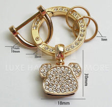 Load image into Gallery viewer, Key Fob With Sparkly Rhinestones $8.00/2 Pieces
